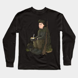 soviet girl with mosin nagant rifle. Long Sleeve T-Shirt